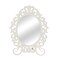 Transpac 13.5" White Metal Regency Oval Mirror - Decorative Wall Mirror for Everyday Use, 10.5" Length, Spot Clean, Indoor Decor